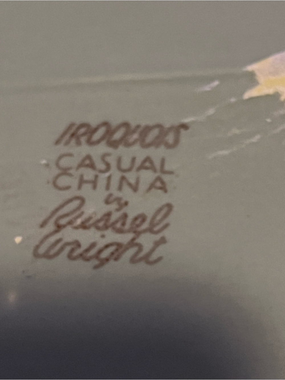 Russel Wright Casual China Dinner platter in Sage Green